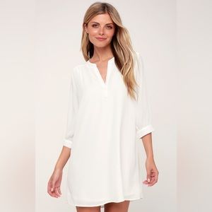 Lulus high Line White Shift Dress - XS